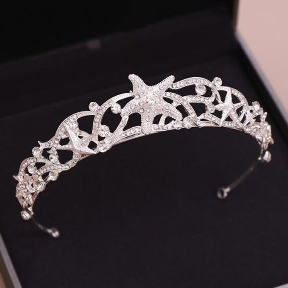 Crystal Starfish Headband Tiara Crown